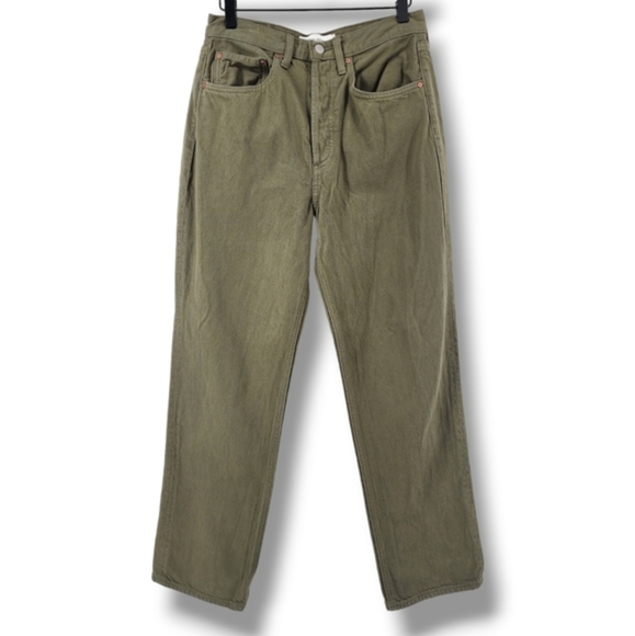 Denim Forum Aritzia The Joni High Rise Loose‎ 29L  Green Size 27 - Picture 1 of 12